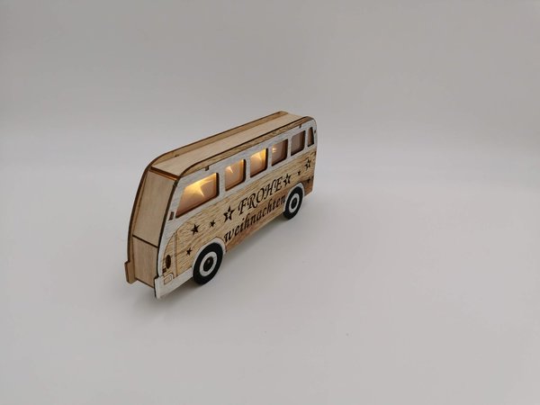 Bus mit Holofolie LED 22x10cm